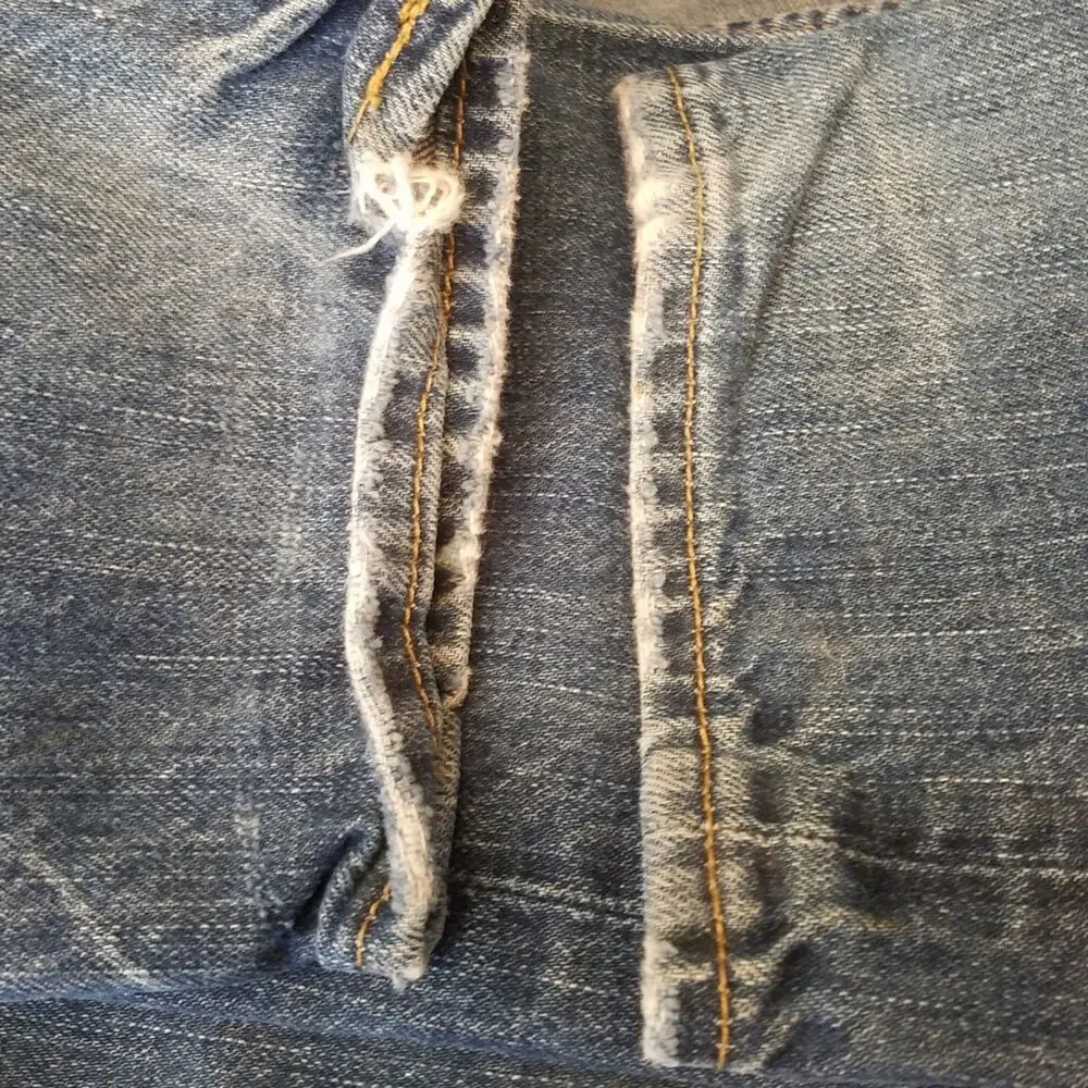 Vintage Y2K Hollister 100% Cotton Skinny Button Fly Denim Jeans Size 29x30